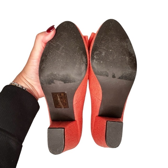 But Another Innocent Tale Peach Color Wool Retro Betty Boop/Bow Heels Sz 7.5 - Picture 7 of 9